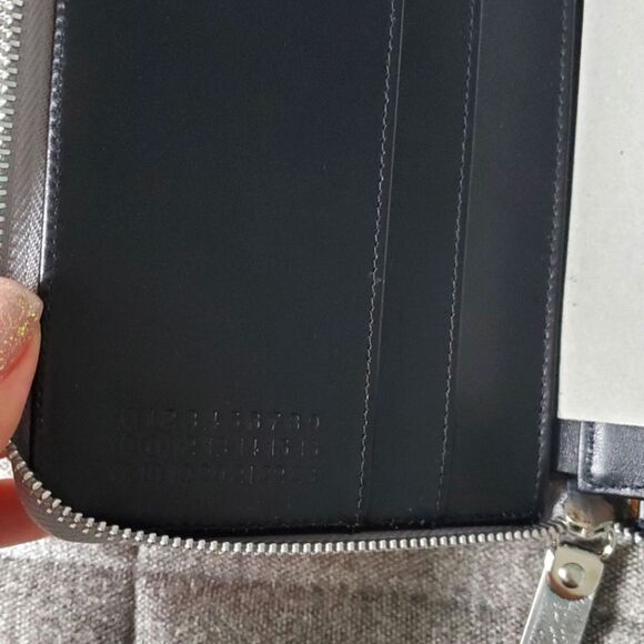 Maison Martin Margiela 11 Silver Cracked Leather Foil Travel Long Wallet Clutch - Picture 4 of 15